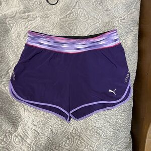 Purple Puma athletic shorts